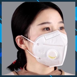 [HỘP 20CHIẾC] Khẩu Trang N95, KN95 kháng khuẩn, có van thở, chống bụi mịn PM2.5, kẹp mũi kim loại
