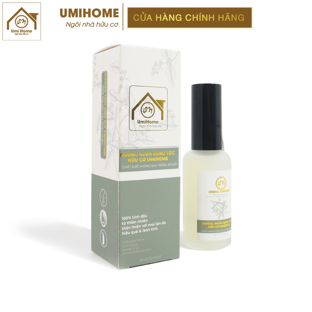 Nước dưỡng tóc tinh dầu Hương Nhu Trắng và Bồ Kết UMIHOME 50/100ml dùng xịt kích mọc Tóc nhanh dài