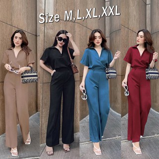 Set Nguyên Bộ Áo Sơ Mi Quần Dài Ống Suông Xinh Xắn Mã  J1116