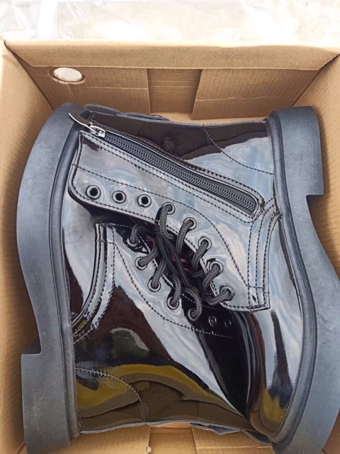 (Sẵn 39)✨ Bốt cao cổ có khoá cạnh da PU Ulzzang bóng cá linh lung linh nổi bật_ ảnh thật cuối | BigBuy360 - bigbuy360.vn