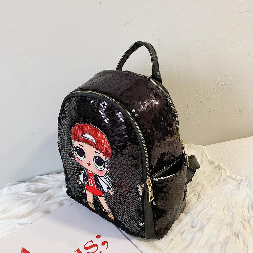 Glitter Women Sequins Backpack Girls Cartoon Cute Kids Daily Shoulder Bags