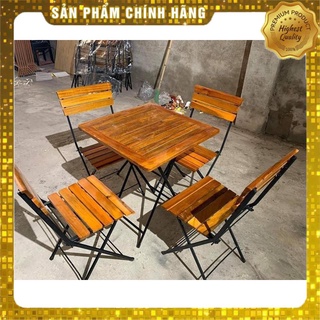 Bộ bàn ghế gỗ cafe fansipan