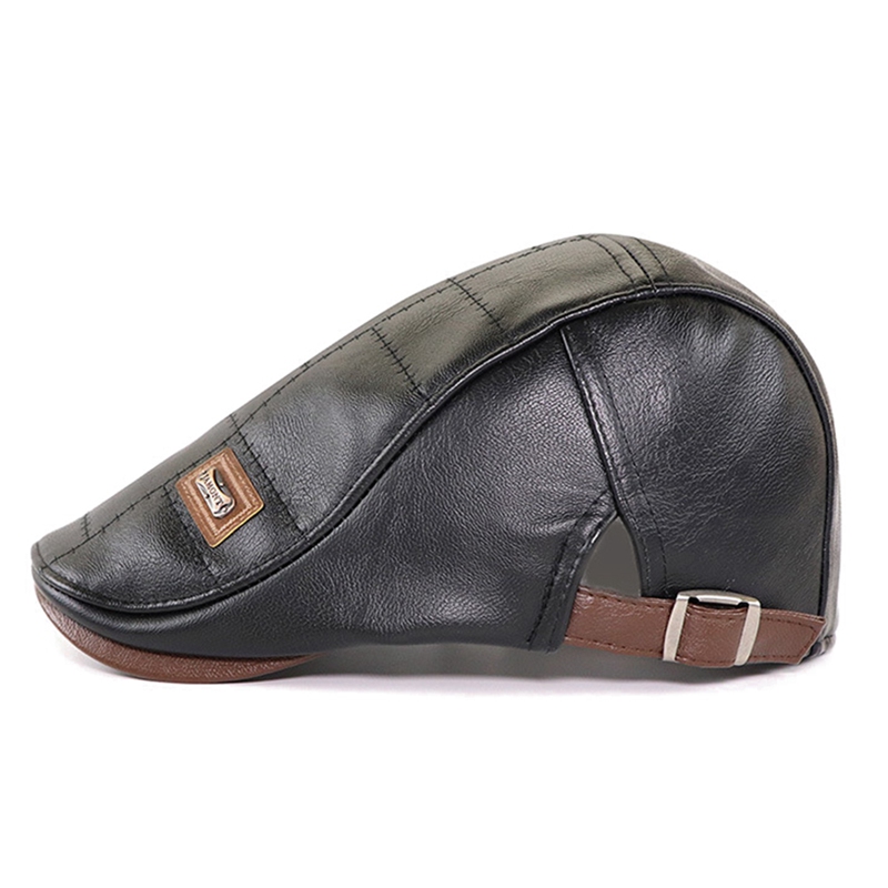 Mũ beret bằng da phong cách cổ điển cá tính cho nam
