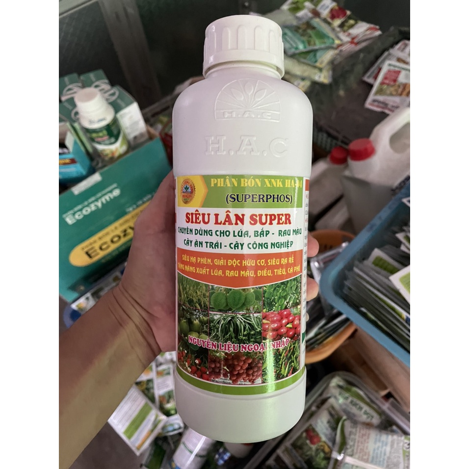 Siêu lân super 1 lít - Siêu hạ phèn, giải độc hữu cơ, siêu ra rễ, tăng năng suất lúa, rau màu, điều, tiêu, cà phê