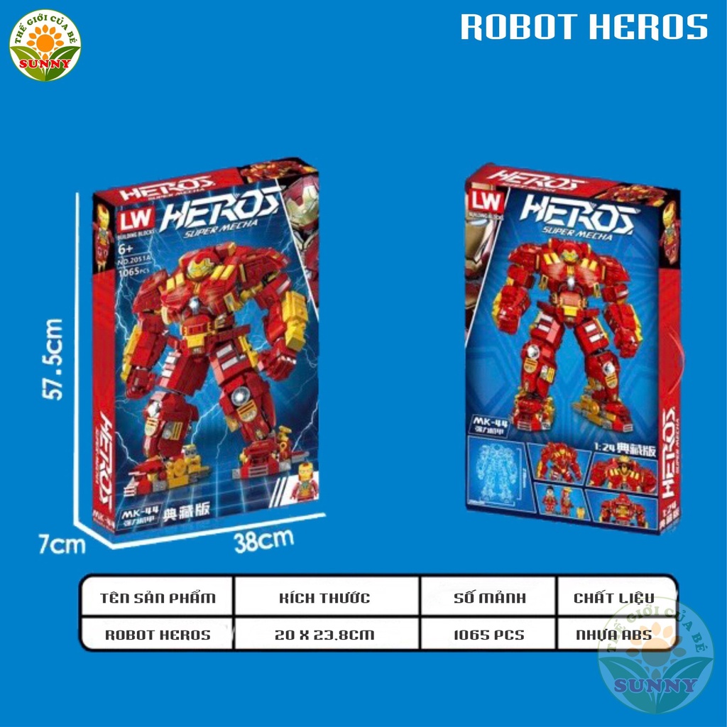 Xếp hình siêu anh hùng  - Đồ chơi lắp ráp rèn luyện trí thông minh - SunnyStore