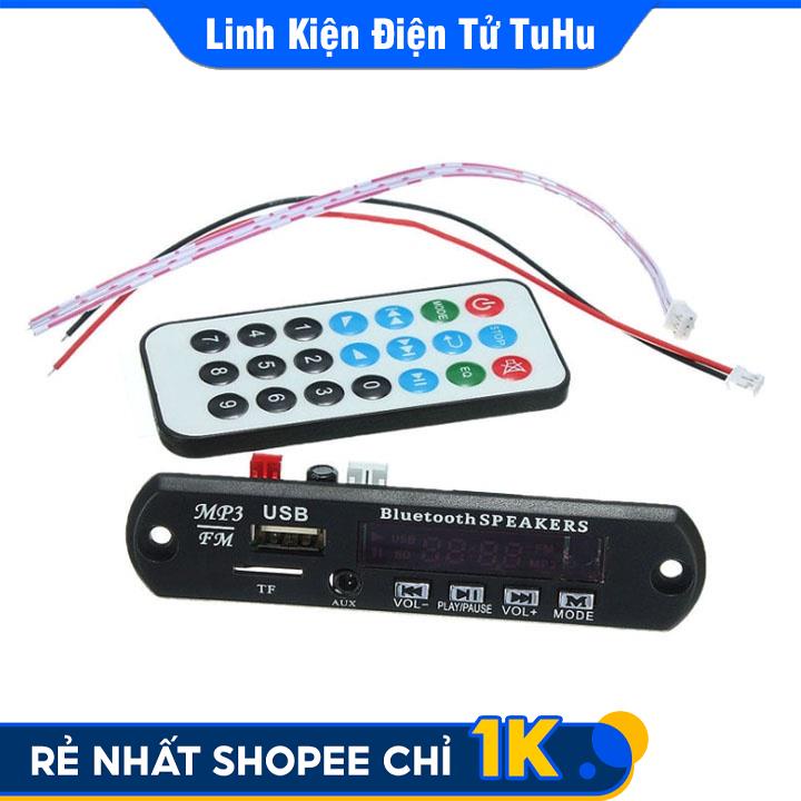 Module Giải Mã MP3 / USB / TF / AUX 12V Có Màn Hình Và Tay Điều Khiển (Không Có Bluetooth)