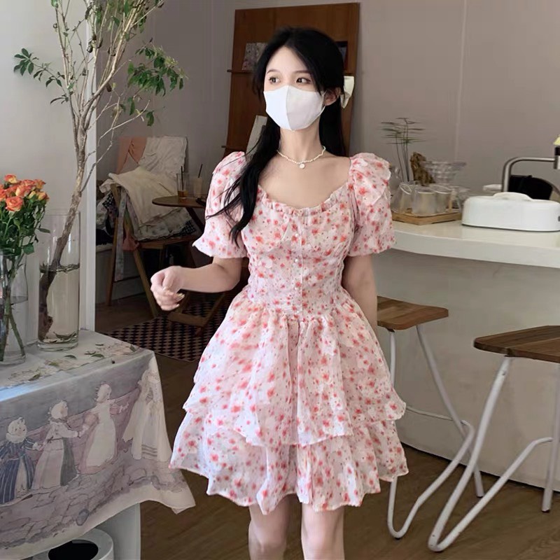 (Mẫu Mới) Hàng Quảng Châu Siêu HOT Đây-- Đầm Voan Kiếng Tơ Kiểu Dáng Tiểu Thư Siêu Dễ Thương UP h.h.p