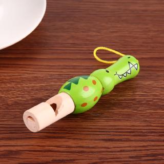 ♪ Wooden Cartoon Animal Whistle Educational Music Instrument Toy for Baby Kid ♪