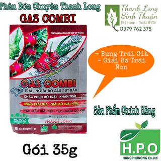 Phân Bón Chuyên Thanh Long - Ga3 Combi Nở Trái - Ngừa Bó Trái Sau Rút Râu - Chống Khằn Trái- Gói 35g