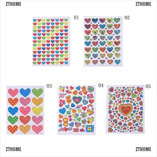 Set 10 Tấm Nhãn Dán Hình Trái Tim Làm Quà Tặng Cho Bé