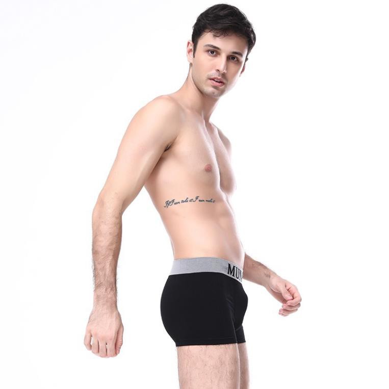 Quần Lót Nam Boxer Munafie Chất Dệt Kim Co Giãn 4 Chiều + Mỗi Quần Một Túi Zip Sang Trọng