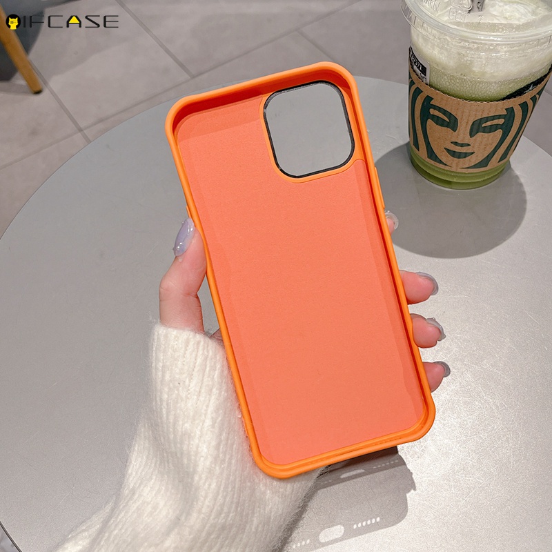 Ốp Điện Thoại Silicon Họa Tiết Quả Cam/Cà Chua Màu Cầu Vồng iPhone 13 12 12 11 Pro Max XS Max XR X 7 8 Plus