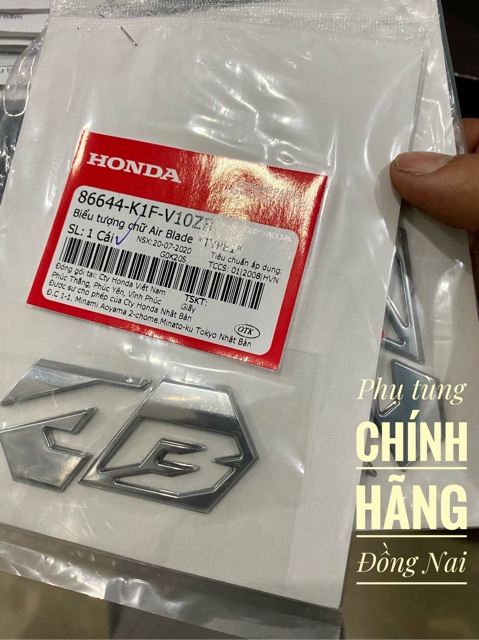 LOGO AB ZIN AB 2020 MÀU VÀNG/BẠC CHÍNH HÃNG HONDA