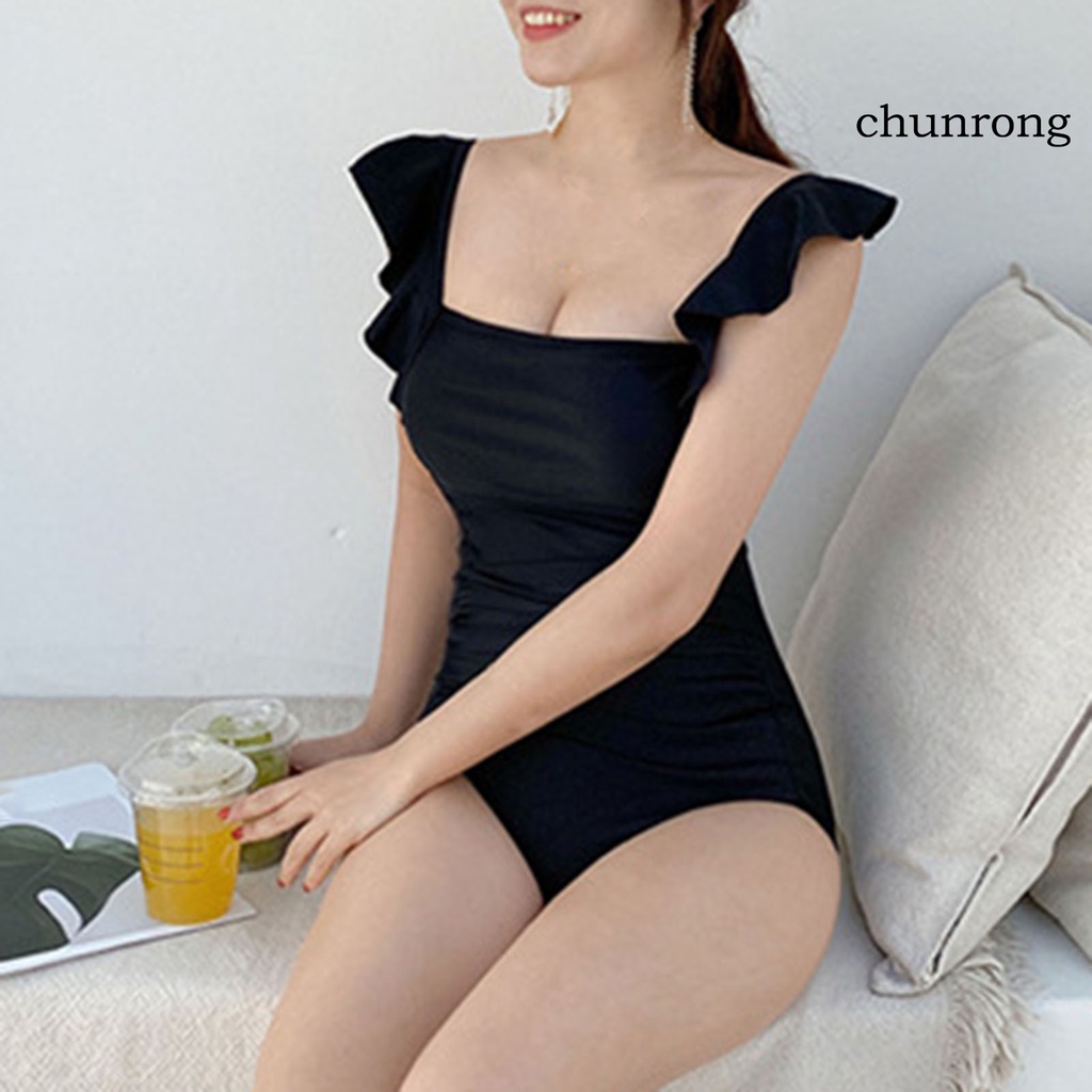 Bộ Đồ Bơi Một Mảnh Cổ Vuông Lưng Trần Quyến Rũ Dành Cho Nữ