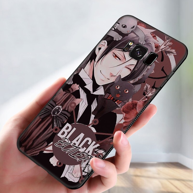 Samsung Galaxy S10 S9 S8 Plus S6 S7 Edge S10+ S9+ S8+ Casing Soft Case 18LU Black Butler mobile phone case