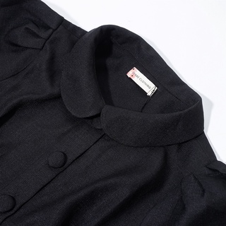 Áo cổ sen phối nút - Đen [A027 - Senbe Clothing]