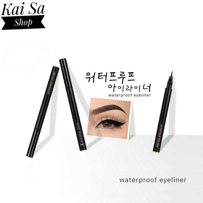 BÚT KẺ MẮT NƯỚC SIÊU LÌ - SẮC MẢNH VACOSI WATERPROOF EYELINER | BigBuy360 - bigbuy360.vn