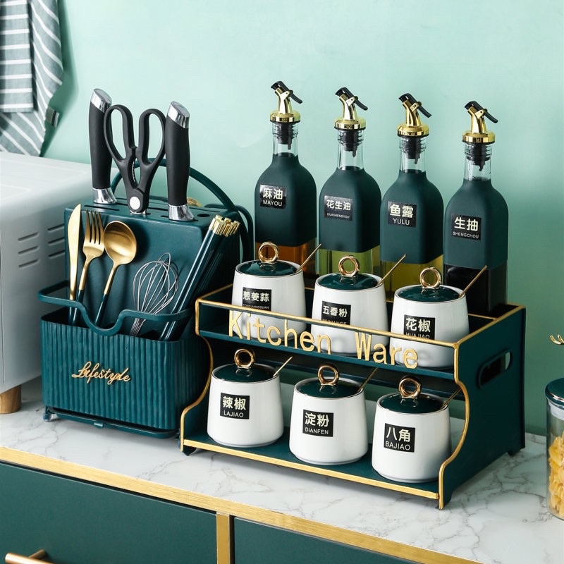 Bộ Gia Vị Gốm Sứ Kitchenware 11 Món Và 15 Món Thiết Kế Sang Trọng Cho Căn Bếp