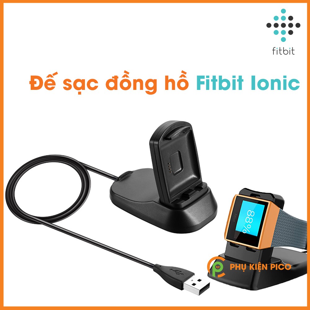 Đế sạc đồng hồ Fitbit Ionic đen dây cáp USB 1m Adapter Smartwatch