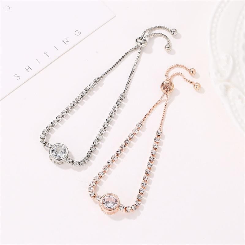 Vòng tay hạt đá tròn thắt nơ lắc tay nữ phong cách Hàn Quốc dễ thương quà tặng xinh xắn