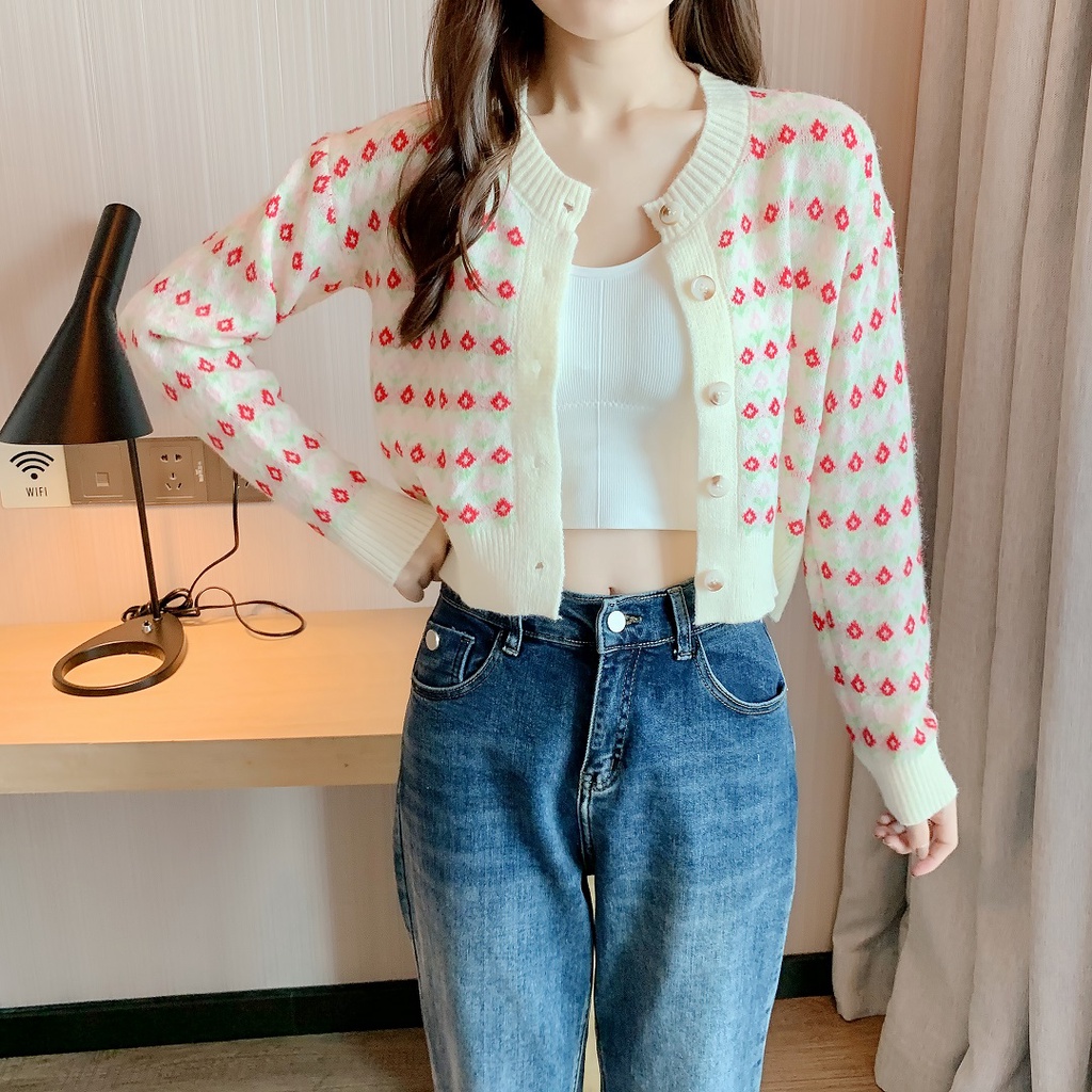 Áo khoác len cardigan dáng ôm thời trang thanh lịch cho nữ