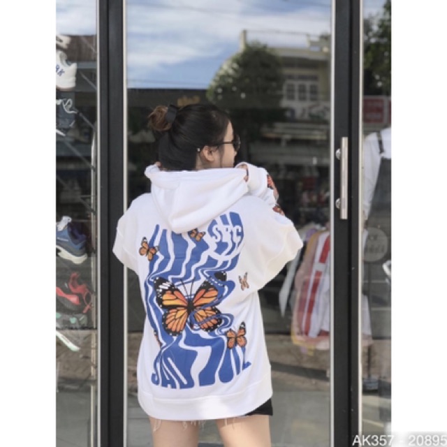 Áo Khoác Nỉ Bông Dày Dặn Form Rộng Unisex Bướm Áo Khoác Nữ Thun Nỉ in BƯỚM - AK3357 | BigBuy360 - bigbuy360.vn