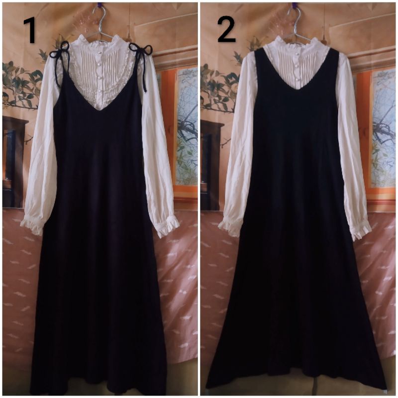 |2hand| Yếm - đầm len dáng dài siêu xinh (P1) - màu đen