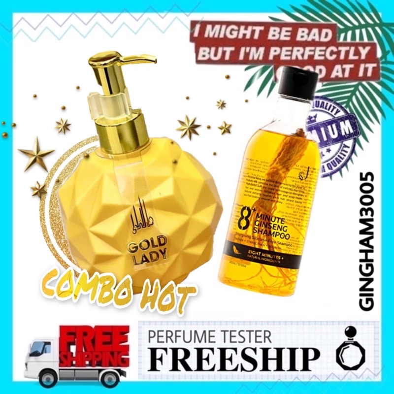 -𝐌𝐨𝐨𝐌𝐨𝐨- Dầu Gội Nhân Sâm Hàn Quốc 8+Minute Ginseng Shampoo 400ml ( tặng kèm sữa tắm ) -Mẫu thử 5ml/10ml/20ml