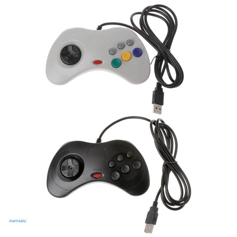 🔥Tay Cầm Chơi Game Có Dây USB Cổ Điển Dành Cho Sega Saturn PC