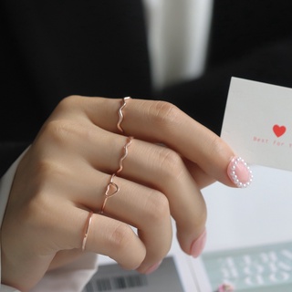  Set nhẫn thời trang kiểu dáng đơn giản cho nữ