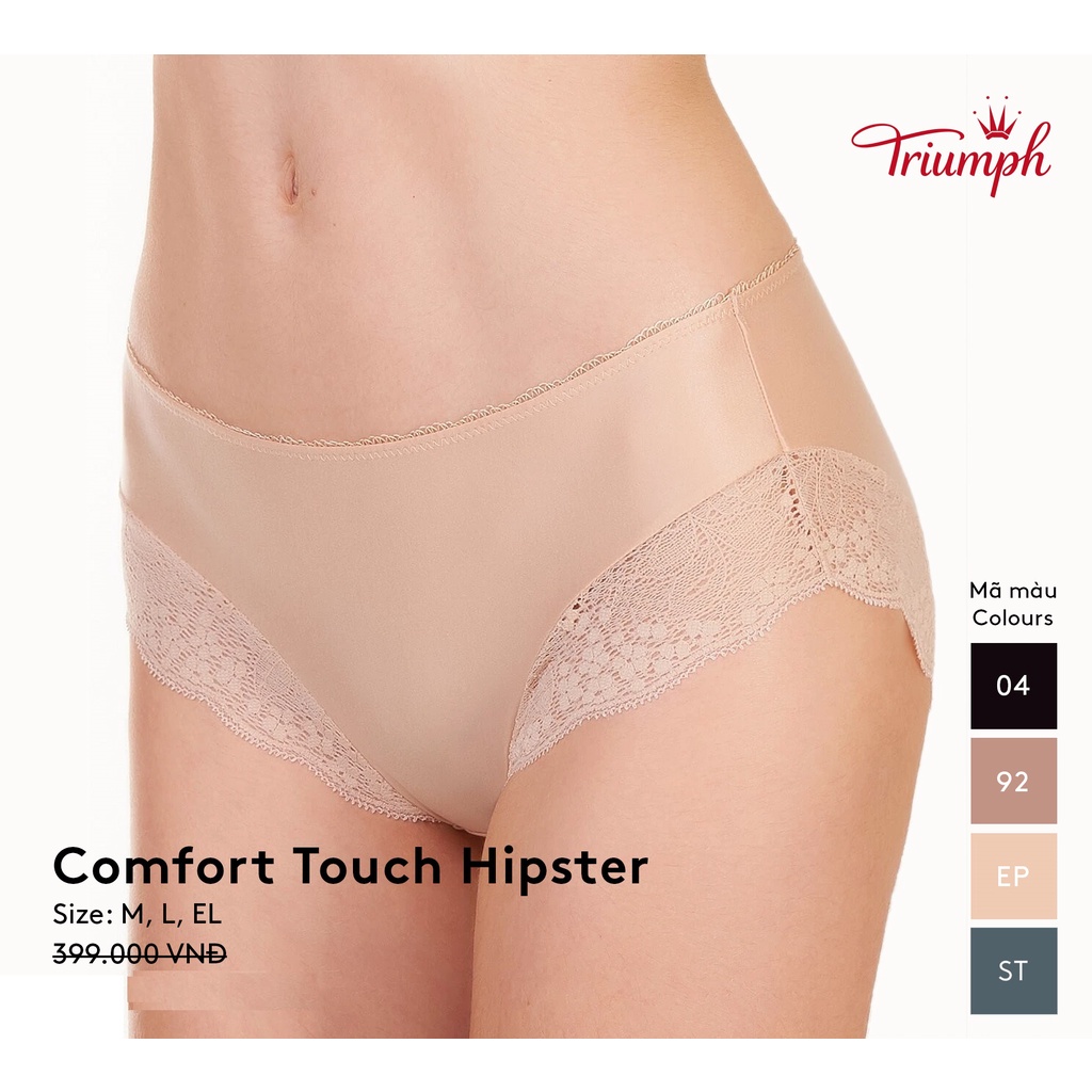 Quần lót trơn phối ren cao cấp Triumph COMFORT TOUCH HIPSTER - Triumph Chính Hãng 100%