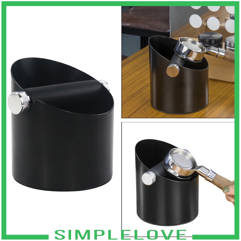 [SIMPLELOVE] Black Espresso Coffee Knock Box Waste Bin Bucket for Home Office Barista