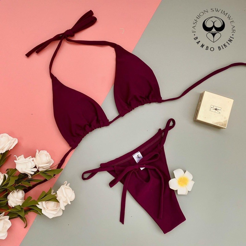 BIKINI MÙA HÈ 2 MẢNH TAM GIÁC NHIỀU MÀU (BAMBO BIKINI) | BigBuy360 - bigbuy360.vn