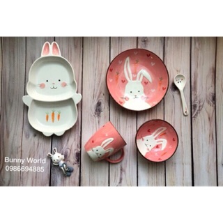 Bộ bát ăn hình thỏ - bán lẻ tách set