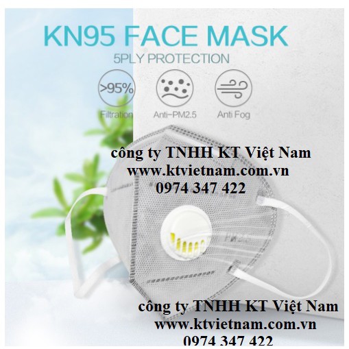 Khẩu trang KN95 kháng khuẩn có van thở | BigBuy360 - bigbuy360.vn