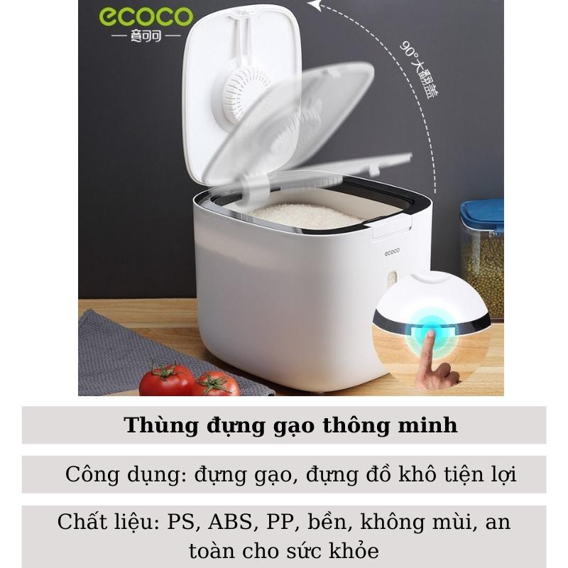 Thùng đựng gạo đựng đồ khô 10kg ECOCO thông minh chống ẩm