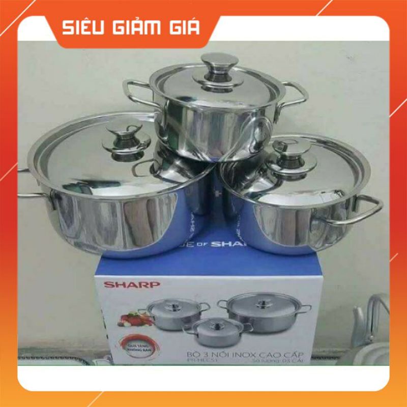 BỘ 3 NỒI INOX SHAP
