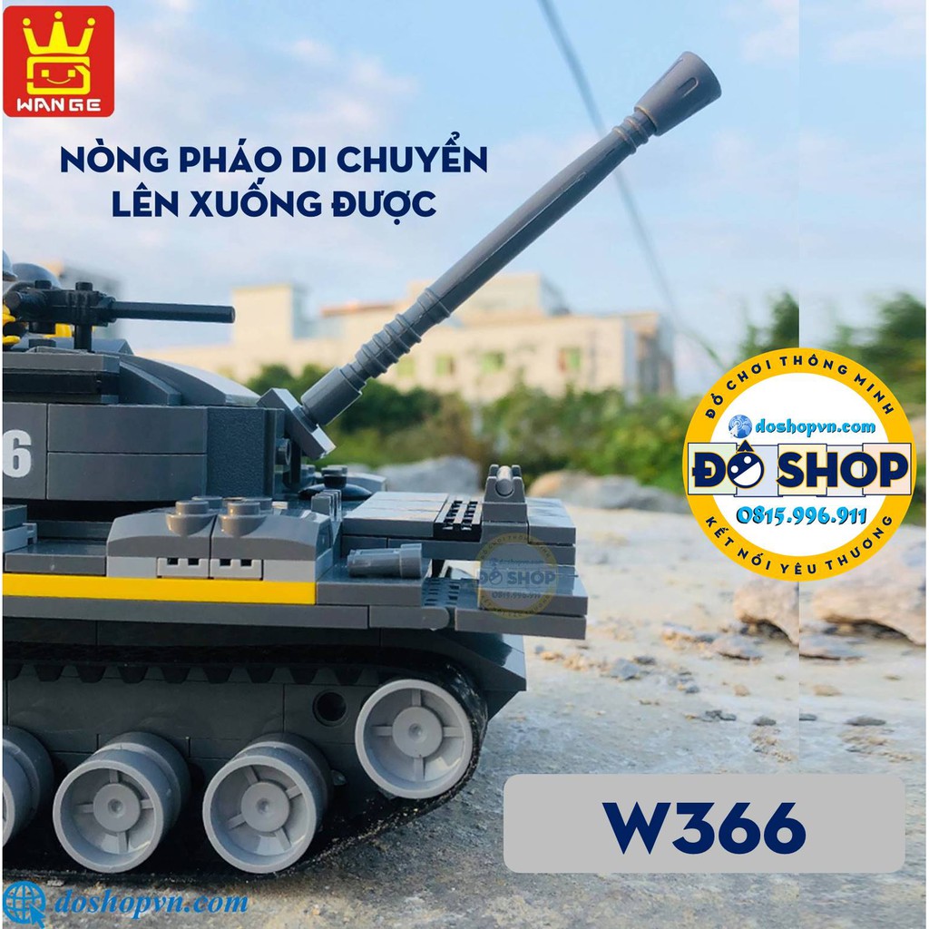 Đồ Chơi Lắp Ráp Lego Xe Tăng Cao Cấp Wange W366 360 Mảnh Ghép - Đô Shop