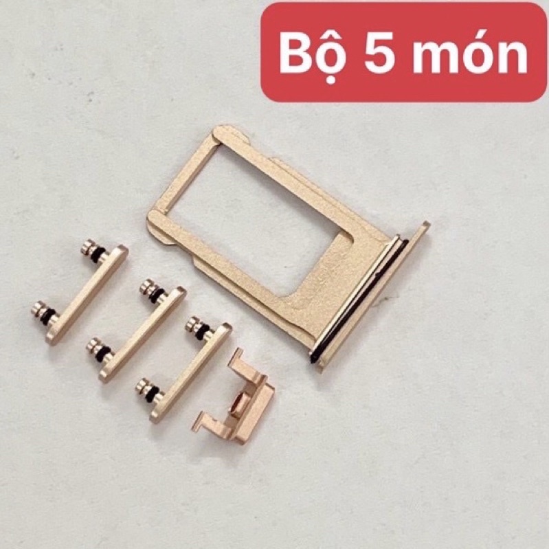 Bộ Nút Phím 5 Món Dành Cho lP 7/7Plus/8/8Plus Màu Sắc Đẹp Mắt Phụ Kiện Chất Lượng Cao