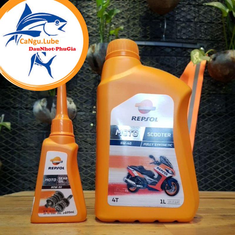 [DauNhot-PhuGia]Combo nhớt xe tay ga repsol 5W40, nhớt repsol tay ga 5W40 chai 1L mua combo để được giá tốt nhất