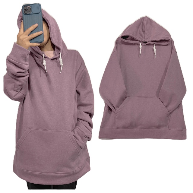 Áo Khoác Nam Nữ - Áo Khoác Hoodie Trơn Nỉ Bông Form unisex (Ảnh Thật)