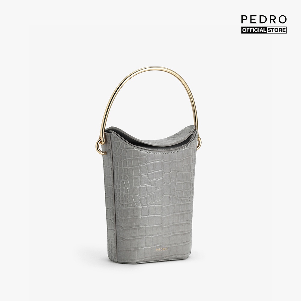 PEDRO -Túi đeo chéo nữ dáng dài Embossed Leather Bucket Bag PW2-16610006-68