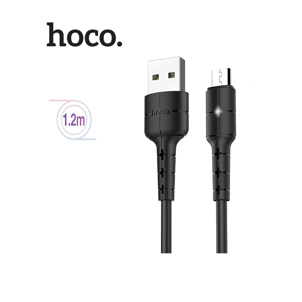 Cáp sạc Hoco X30 Micro đèn Led dây TPE siêu bền dài 1.2M cho Android