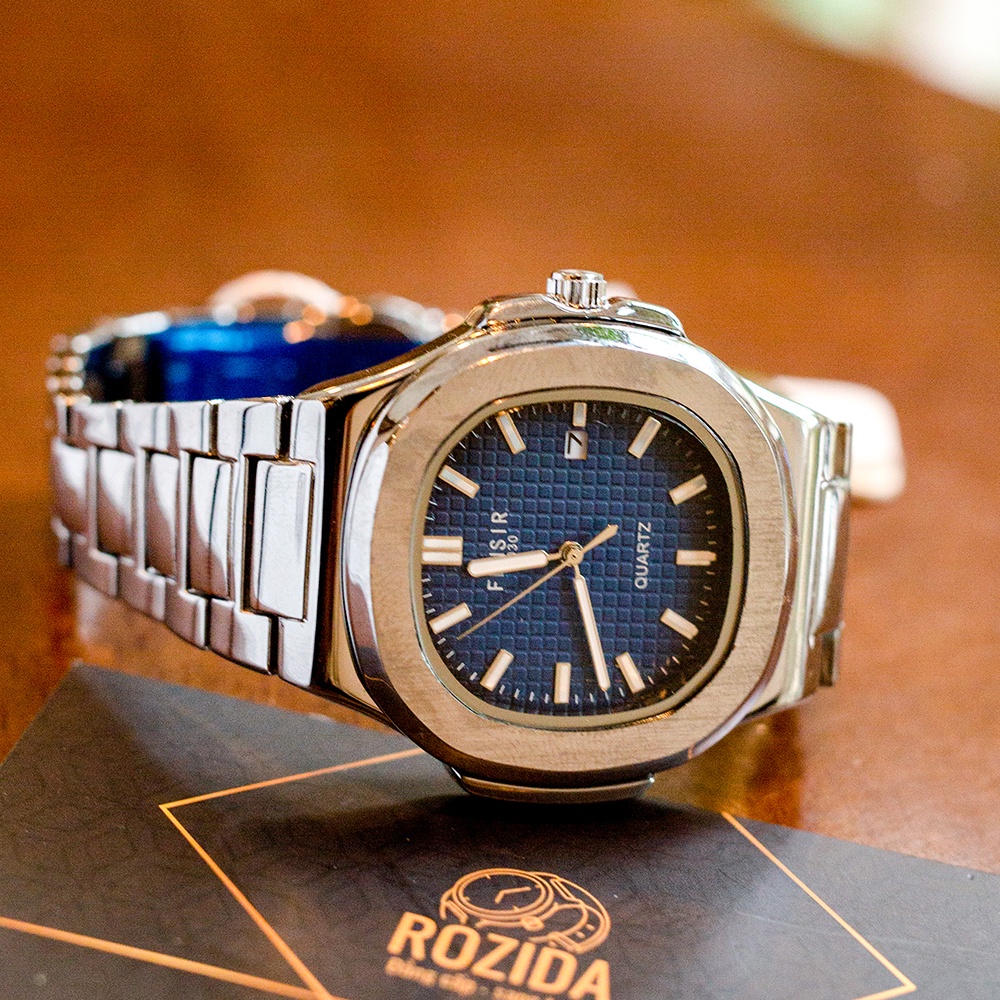 Đồng hồ nam chính hãng đẹp dây thép cao cấp mặt vuông thời trang chống nước Rozida'1 DH15 | WebRaoVat - webraovat.net.vn
