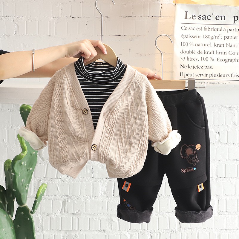 SET BỘ CADIGAN GẤU XINH  - 4 MÓN CHO BÉ TRAI 7-17KG