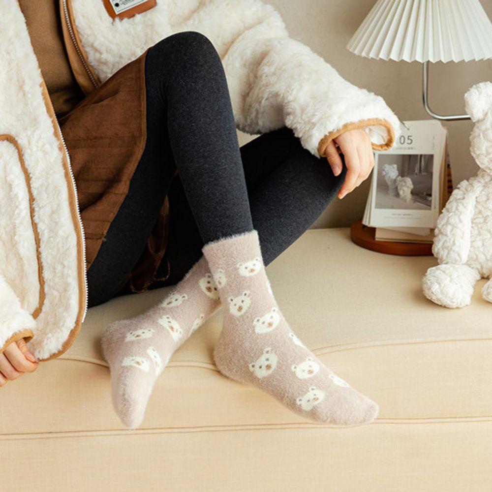 Vớ Cotton Dày Dặn Thoáng Khí Họa Tiết Động Vật Hoạt Hình Dễ Thương Cho Nữ