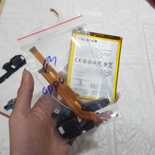 Linh Kiện Trong Oppo F3 Full(cáp nối mic,volum,sạc,nguồn,loa trong,cụm mic,tai nghe,chuông,sóng wifi,pin) Zin Máy