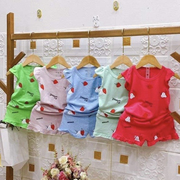 HOTTREND| BỘ DÂU CÁNH TIÊN SIÊU XINH CHO BÉ| CHẤT COTTON MỀM| 6-18KG