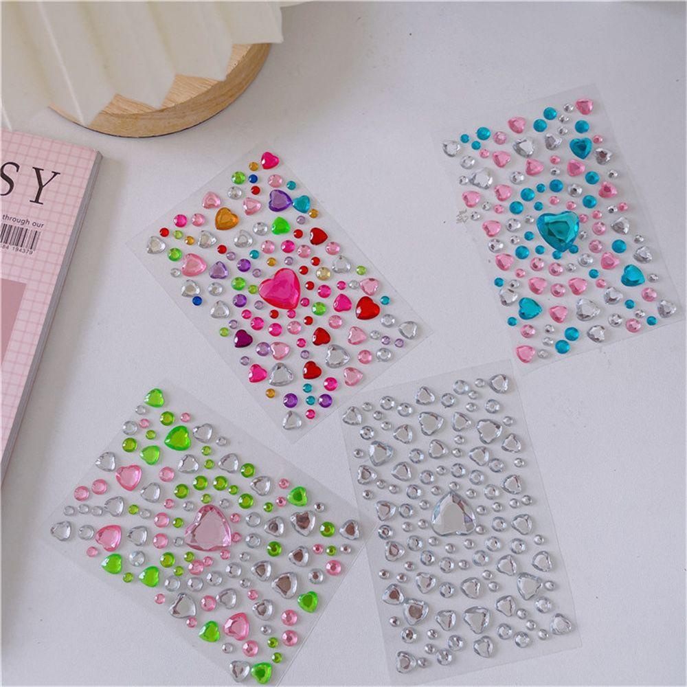 Miếng Dán Acrylic Hình Trái Tim 3D Dùng Trang Trí Điện Thoại / Laptop / Album Thủ Công DIY