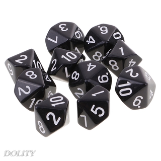 [Dolity] Xúc xắc đa diện 10X 10 mặt D10 dành cho da trắng mới nhất